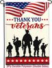 Thank You Veterans Day Garden Ag Memorial Day Patriotic Veterans American Yard Garden Ags for Outside 12x18 Double Sided GGO