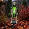 Halloween Yard Ornaments 2Pcs Solar Skeleton Stake, LED Garden Lights, Waterproof Lawn Stakes Realistic Skull Figurines for Outdoor Patio Walkway