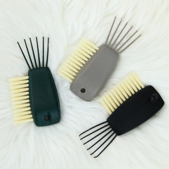 Hair Brush Cleaner Remover Tool Double-Sided Comb High-hardness Bristles Brush Two-in-one Cleaning