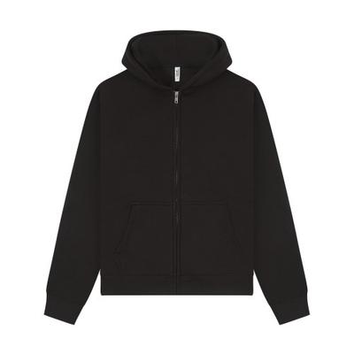 Casual Classics Unisex-Erwachsene Premium-Kapuzenpullover aus gekämmter Baumwolle im kastigem Oversize-Stil mit durchgehendem Reißverschluss