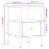 Nightstand Smoked Oak 34 x 36 x 50 cm Engineered Wood