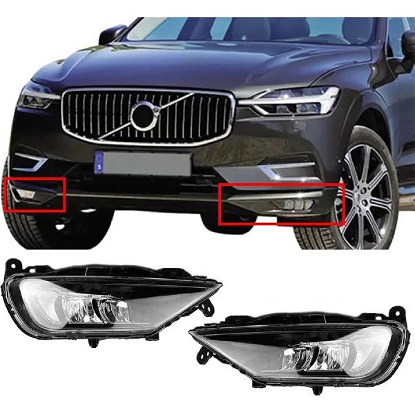 LED Fog Lamp Front Bumper Fog Light Lamp Assembly Compatible For Volvo XC60 XC90 S90 V90 2016-2021 31434666,31434667(Right)