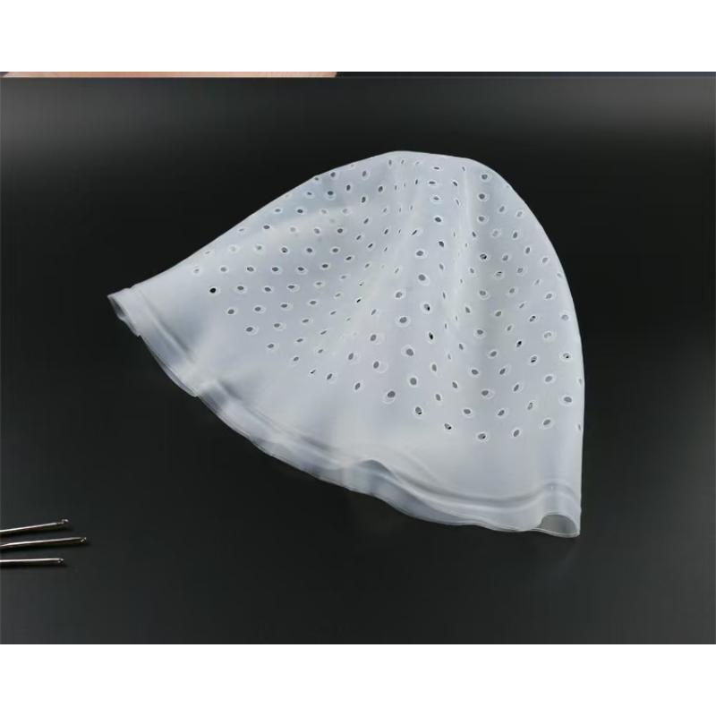 Silicone Highlighting Cap for Hair Coloring - Pre-Punched Holes, Reusable & Durable Hair Dye Tool for Balayage & Hair Treatment (Home/Salon Use)