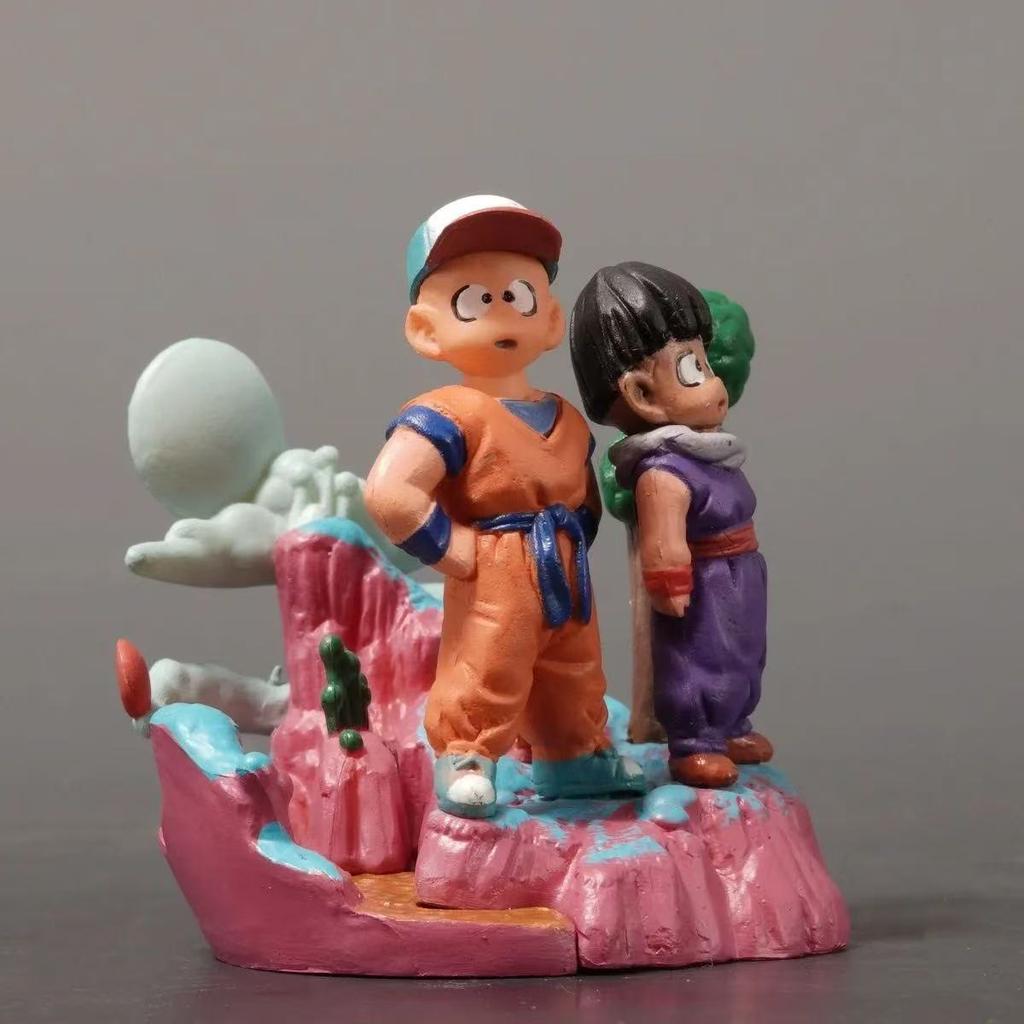 Anime Dragon Ball Goku Giving Milk Goku Klin Vegeta Frieza Pvc Model Statue Collection Decoration Playthings Present