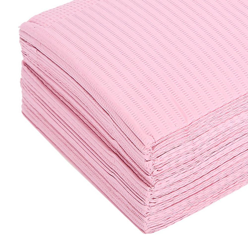 125PCS Portable Nail Paper Table Mats Disposable Pink Beauty Apron Manicure Mat  Beauty Salon