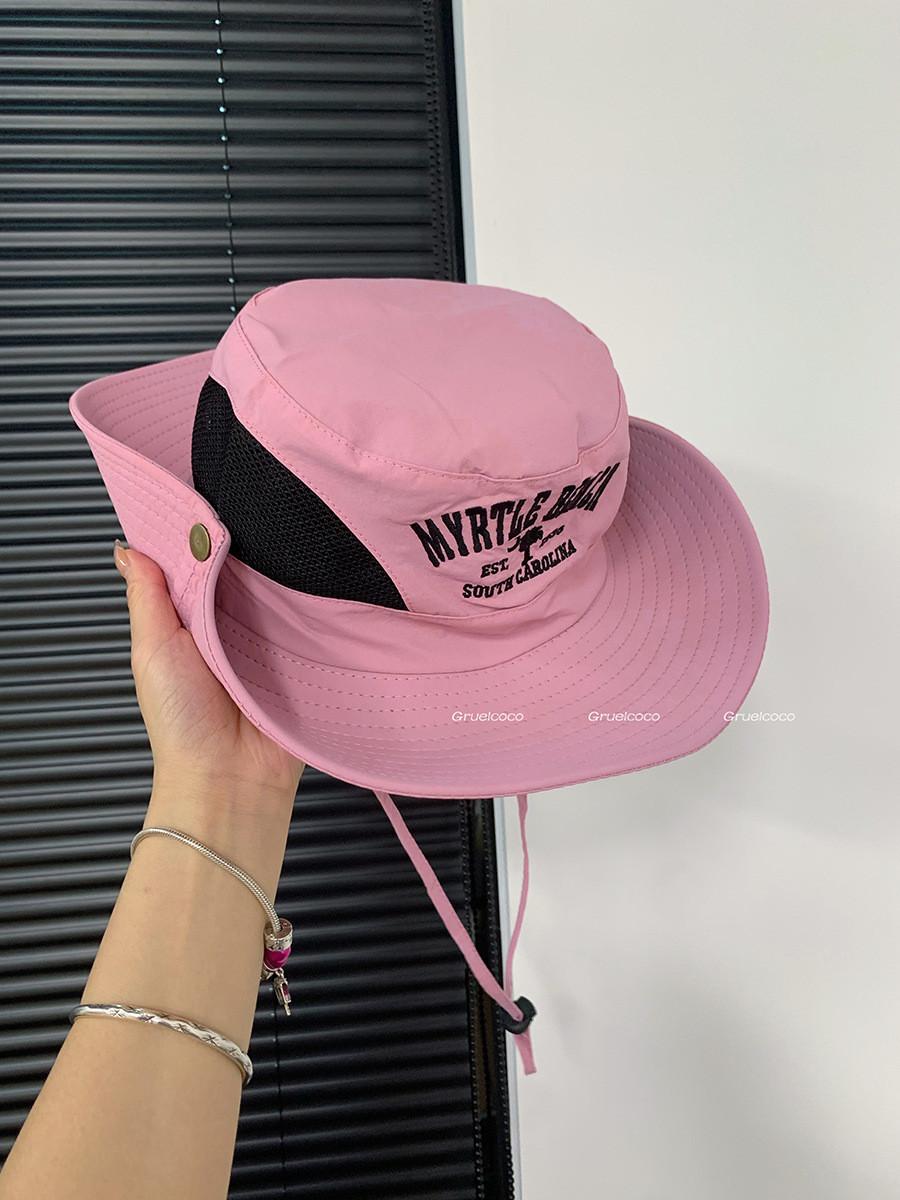 

Beach Myrtle Embroidery Women Hike Hat Side Mesh Ventilation Activity Outdoor