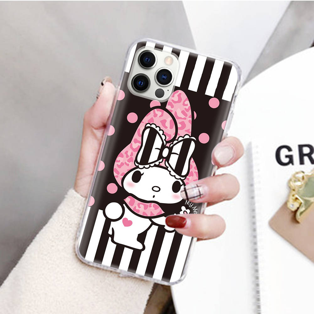 JZ20 My Melody Transparent Case for Samsung A04 A14 A23 M33 M53 Realme 10 9 C35 C55 VIVO Y02 X80 Infinix Hot 30 Note 11 Tecno Spark 8P Pro