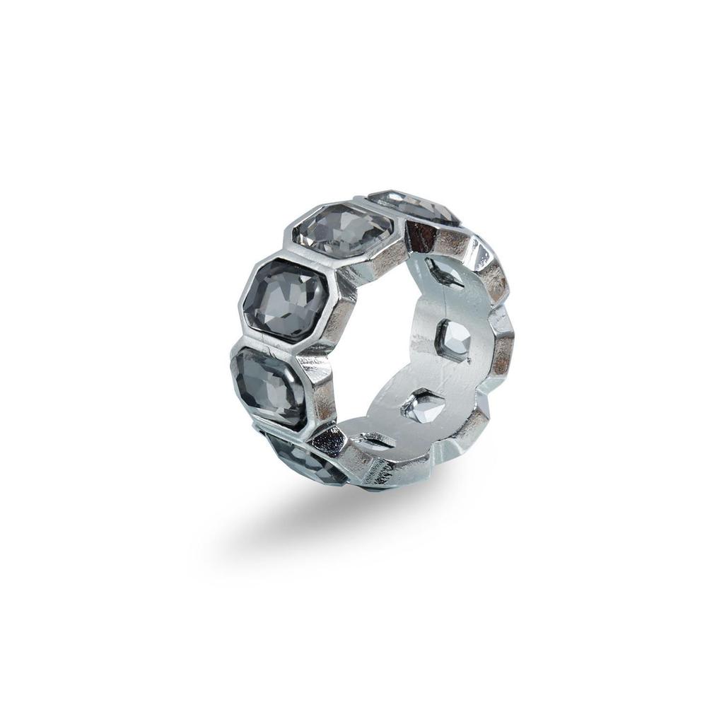 Geometric Black Diamond Adjustable Ring - Sweet & Cool Jewelry for Women