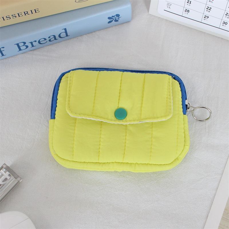 Cute Cartoon Floral Quilting Document Storage Bag Card Wallet Coin Purse ID Card Holder Driver's License Holder Badge Holder