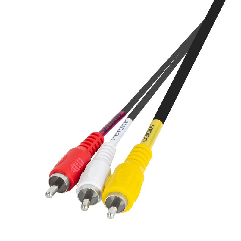 Scart To 3x RCA Cable 2m, Black - LogiLink, scart/M - 3x Cinch/M, CA1029