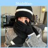 Stylish Winter Knitted Hat Scarf Gloves Set With Windproof Fabric For Ladies
