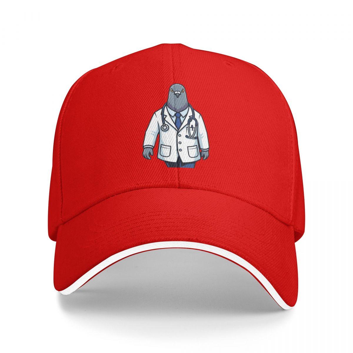 Baseball Caps Pigeon Doctor Walking Down Hallway Meme Trendy Customized Unisex Women Casual Spring Hats One Size