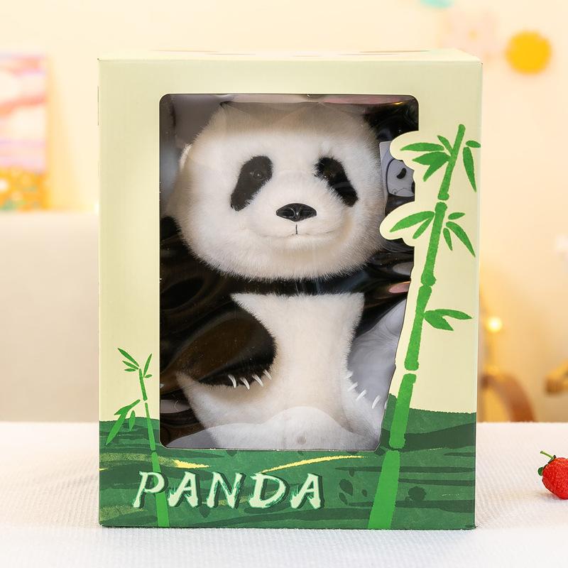 Simulated Panda Flower Plush Toy Panda Pavilion Event Ornaments Cute Panda Doll Birthday Gift