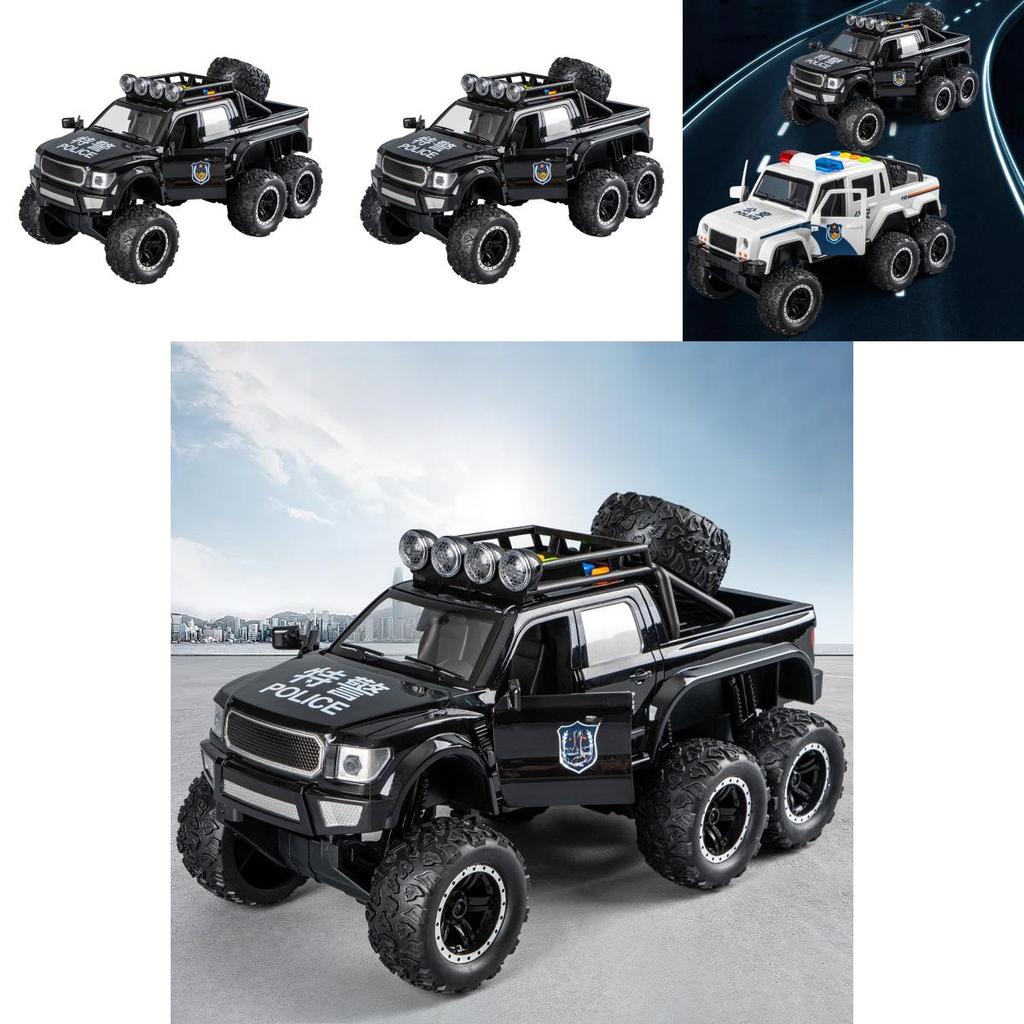 Offroad Police Car Inertia Toy For Kids With Flashing Lights And Sound Play