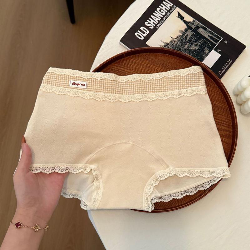 Calcinhas para Mulheres Cuecas de Cintura Baixa com Bordas de Fungo Preto Fofas Simples de Algodão Respirável Calcinhas Triângulo