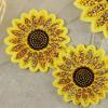10 Piece Sunflower Embroidery Sequin Patch Repair Clothes Badges Clothing Decoration Accessories