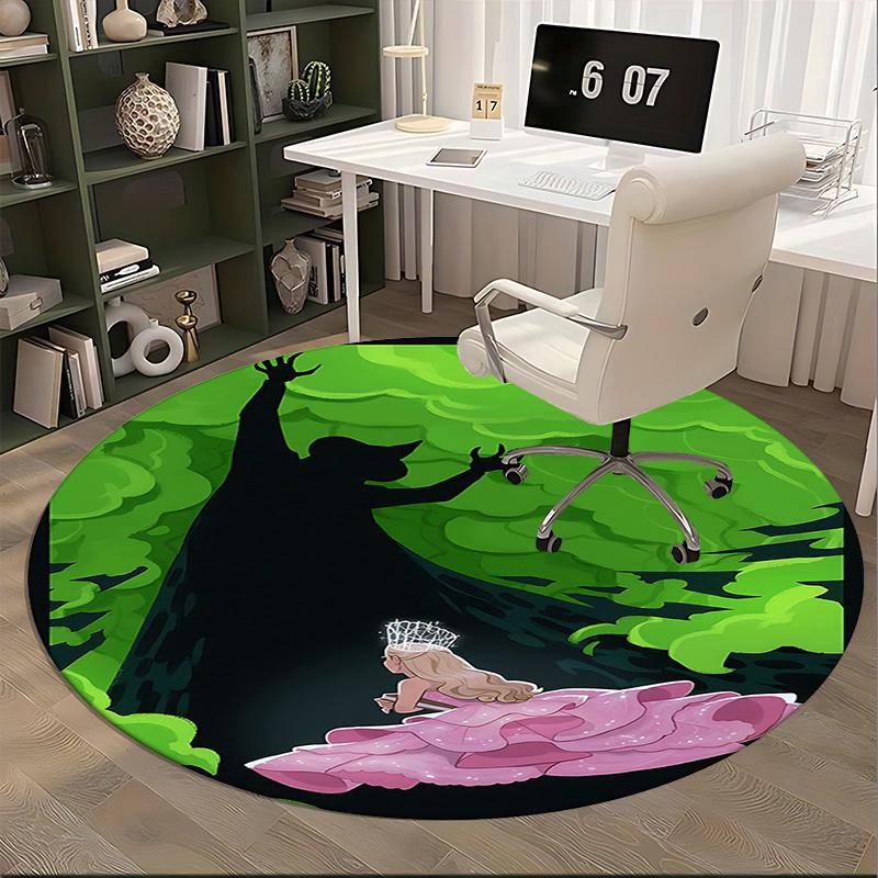 Fairy Tale Princess,Forest Monster Shadow Chair mat Round Rug Office carpet, Non slip, Suitable for Living Rooms, Bedrooms,Decor1205927a