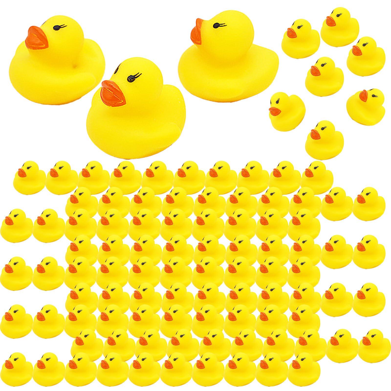 

Alpha Depot Duck Bath Toys, Set of 100, Miniature, Floating, Sound-Making Ducks, Yellow