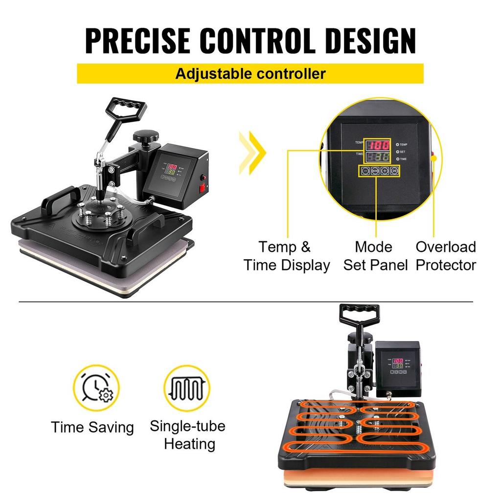 5 In 1 Heat Press Transfer Machine 12x15inch with 34” Vinyl Cutter Plotter Machine Kit Art Craft Printer Sublimation(34”/870mm) Limation (34”/870mm)