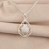Rainbow Moonstone Gemstone 925 Sterling Silver Handcrafted Jewelry Pendant 1.40" For Occasion PP-19-18