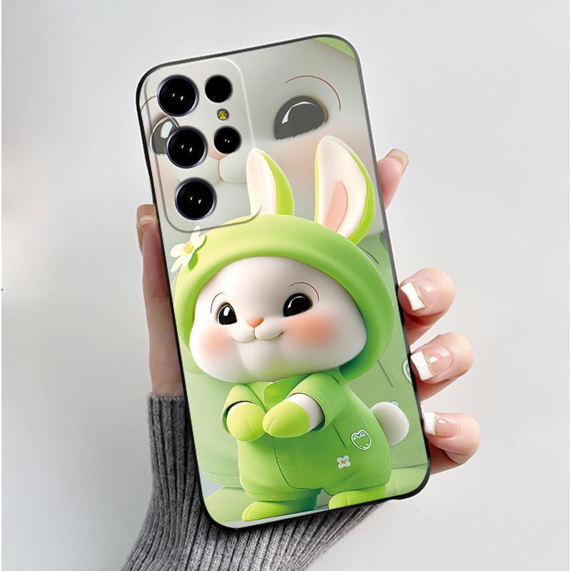 Oukitel C61 Pro maciņš Oukitel C61 GT vāciņš Luksusa Jauka Sirds Zaķis Smieklīgs Melns TPU Mīksts Silikona Aizsargājošs Tālruņa Maciņš