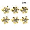 6pcs/pack Metal Snowflakes Shape Napkin Rings Silver Gold Towel Ring Fashion Napkin Holder  Wedding
