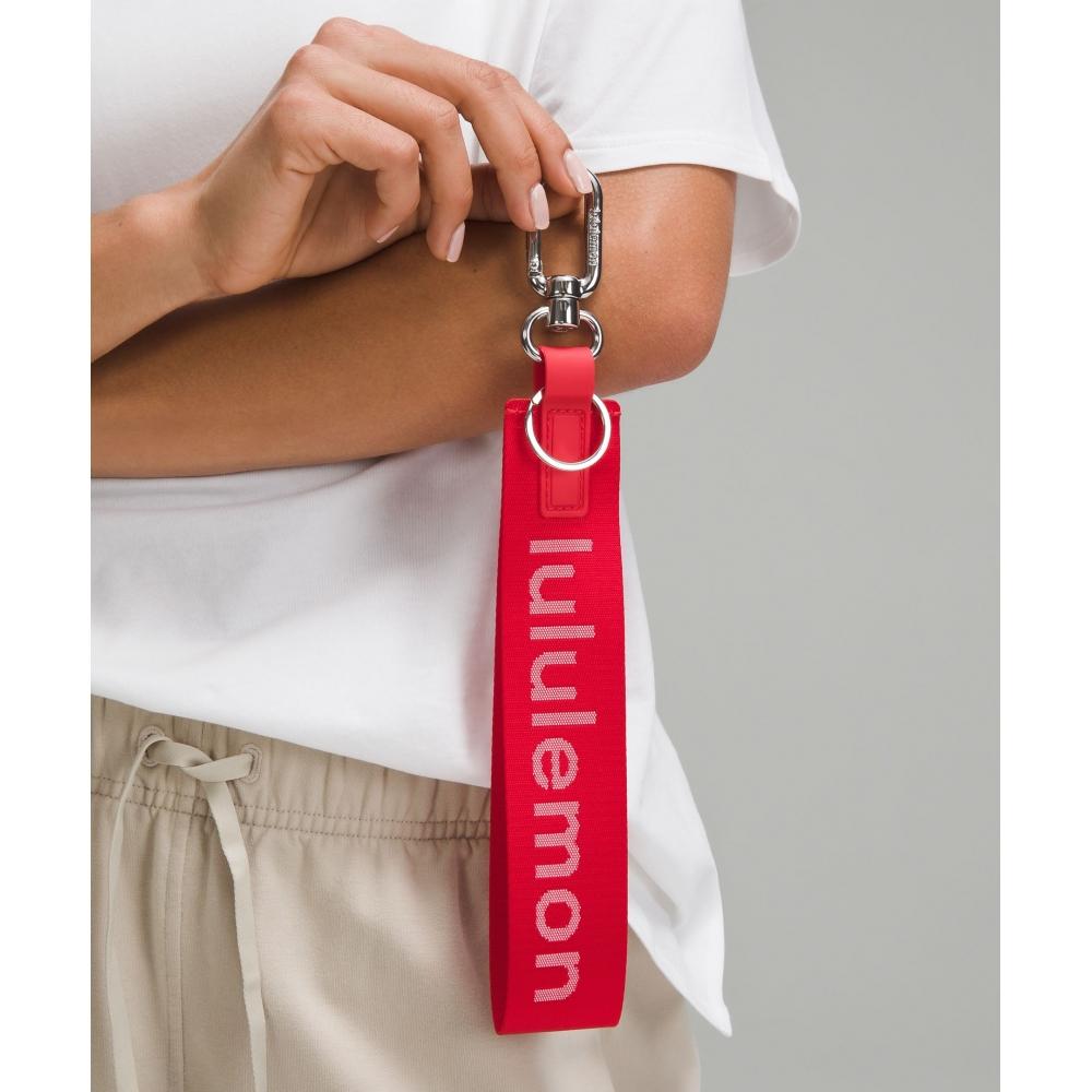 Lululemon Never Lost Schlüsselanhänger Lulu Rot Weiß