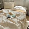 Minimalist Solid Color Cotton Quilt Set: Soft, Skin-Friendly, Machine-Washable Summer Quilt for Dorms (4-Piece, Single/Double).