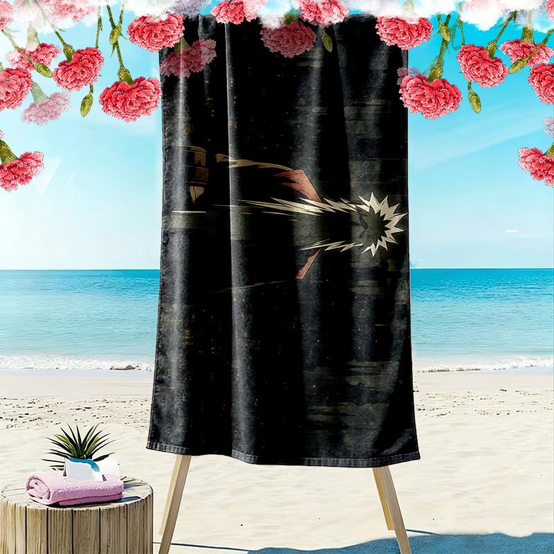 Jiraiya Dark Style Print Beach Towel, Large Soft Quick Dry Towel for Beach Camping Swimming