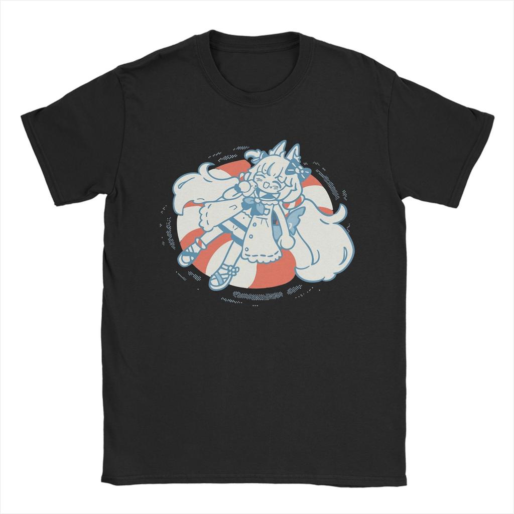 Y2k Novelty Sameko Saba T-Shirts Men Round Collar Unisex Cotton T Shirts Short Sleeve Tees Gift Idea Tops Plus Size Clothes