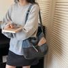 New Fashi Denim Shoulder Bag Casual Patchwork Crossbody Bag Large Capacity Trendy Fashiable and Versatile Commuting Bag