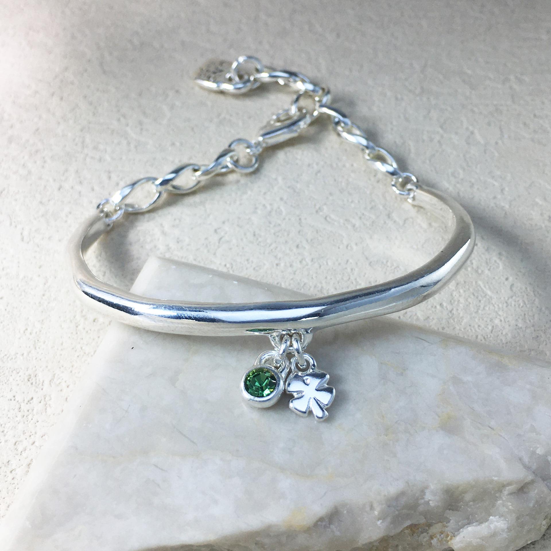 2024 UNOde50 Exquisite Women s Green Gemstone Bracelet