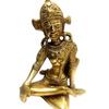 Gold Indra Dev Statue, Sitting Posture Vastu Remedy Fengshui Indra Dev Murti