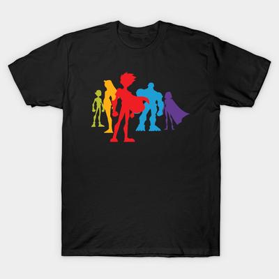 Asian Size Men Print T-shirt Teen Titans - Cartoon Network No-Cut Heat Transfer Print Cotton Tshirt