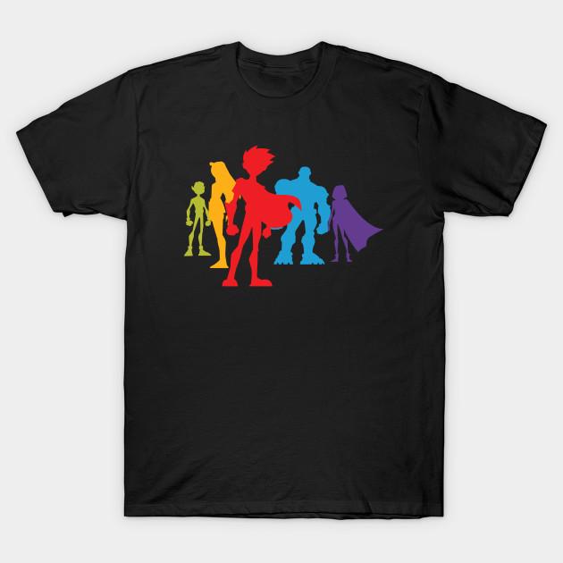 Men Black Print T-shirt Teen Titans - Cartoon Network No-Cut Transfer Paper Print Cotton Tshirt XL чёрный