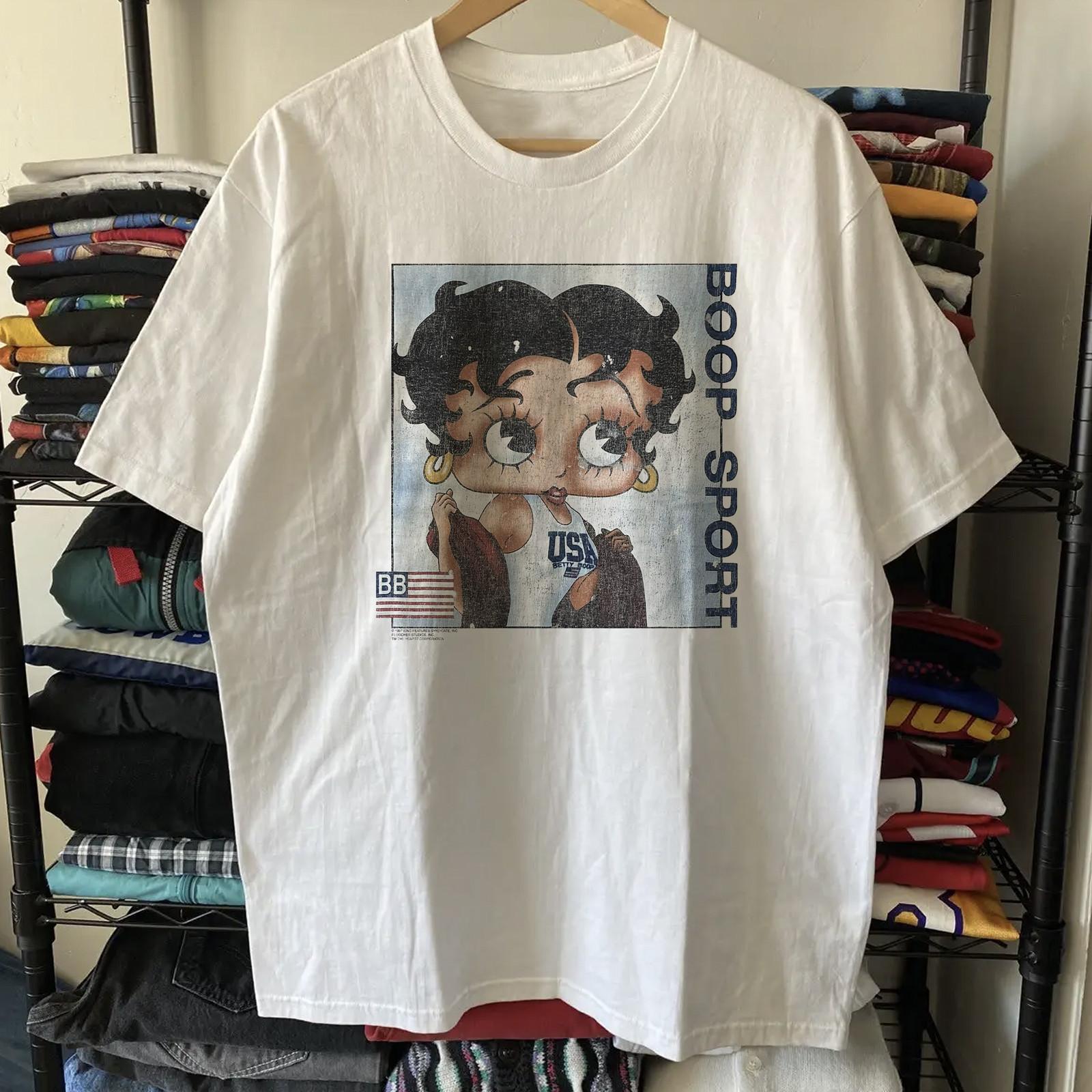 90s Betty Boop Sport Washed T-Shirt White L M