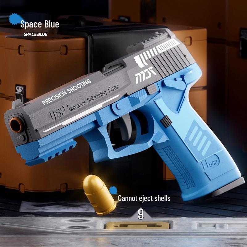 Cross-Border Children's Mechanical Model Pistol Toy: One-Key Ejection & Blowback