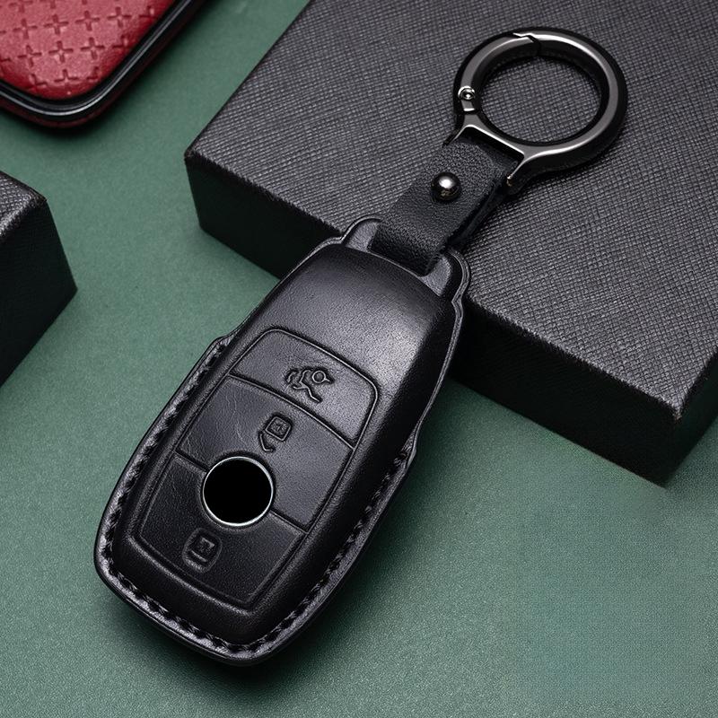 

Genuine For Mercedes Benz A B C E Class Gls Gla Glk Glc Cls Cla W204 W205 W212 W463 W176 Leather Car Key Case Cover Shell Fob