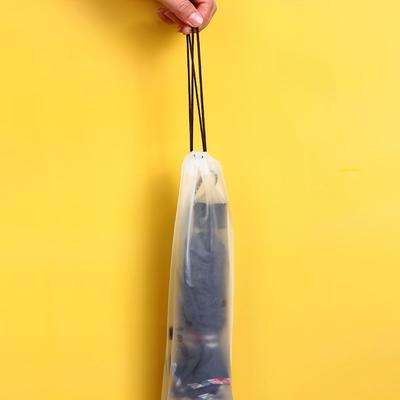 Waterproof Matte Translucent Umbrella Storage Bag With Drawstring - Reusable, Portable Organizer For Home And Outdoor Use