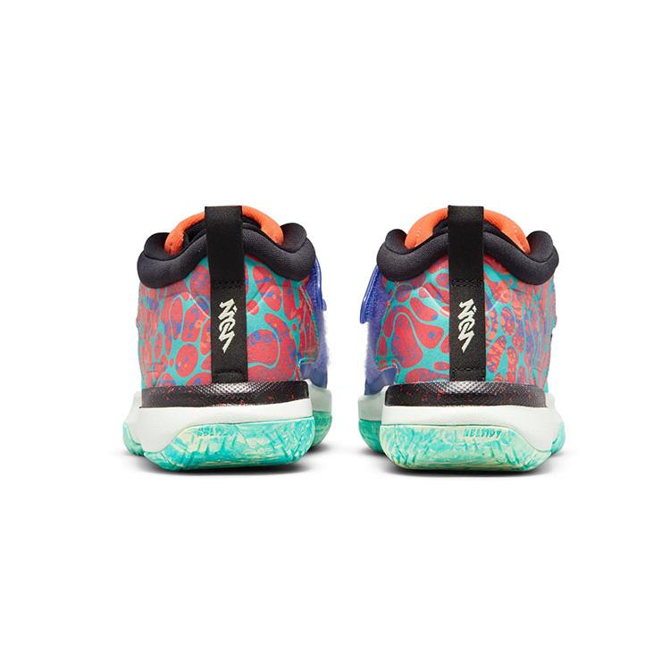new Jordan Zion 1 Zion Mid Top Performance Basketball Shoes Orange Green Children Aged 3 7 Years Old