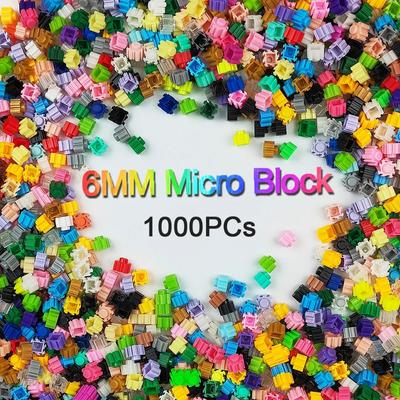 1000 יחידות 6*6 מ"מ פאזל פיקסל ארט מיקרו יהלום אבני בנייה עשה זאת בעצמך 3D לבנה קטנה לצעצוע לילדים חינוכי לילדים