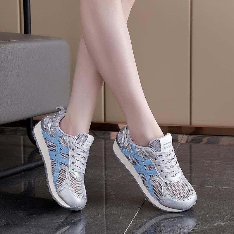 Summer new mesh breathable casual shoes women's platform retro sports jogging board shoes women G