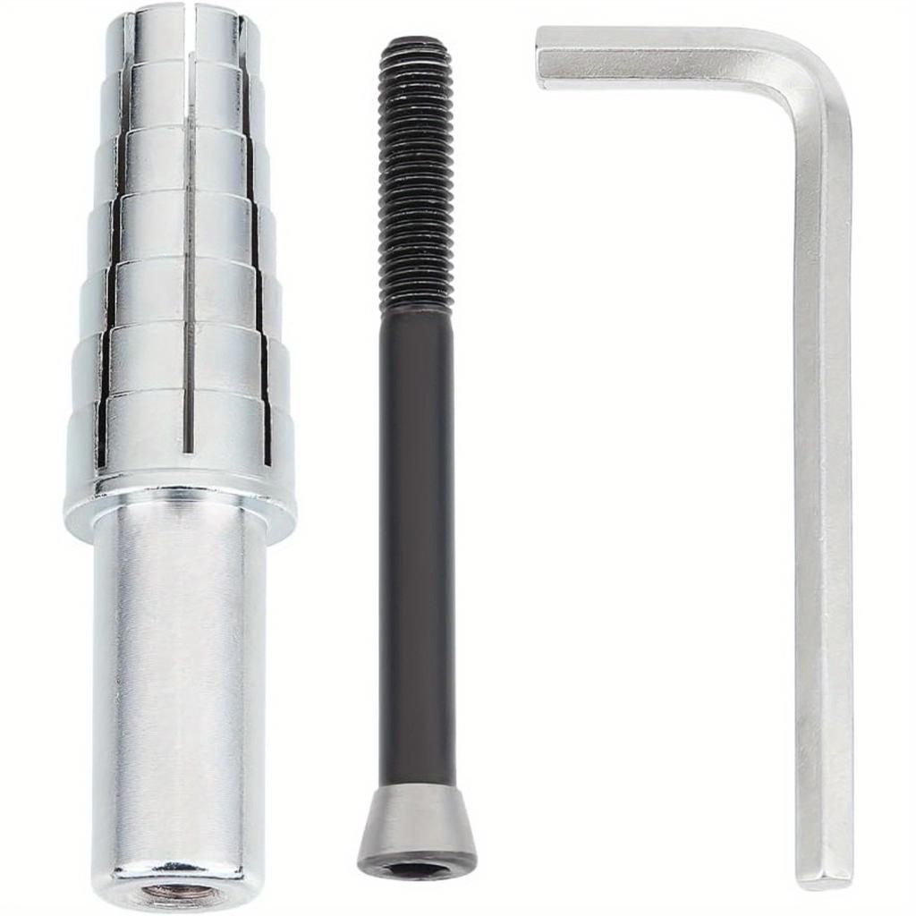 Een set van drie ringverruimers met een kernas voor ringen maat 7-14 voor ringdraaien en fabricage ringvormgereedschap