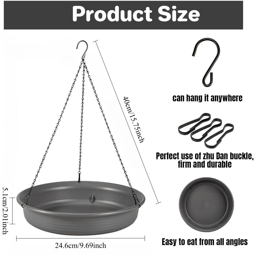 1PC Hanging bird bath tray/bird feeder, garden bird bath tray/wildlife feeder suitable for outdoor garden/terrace decoration