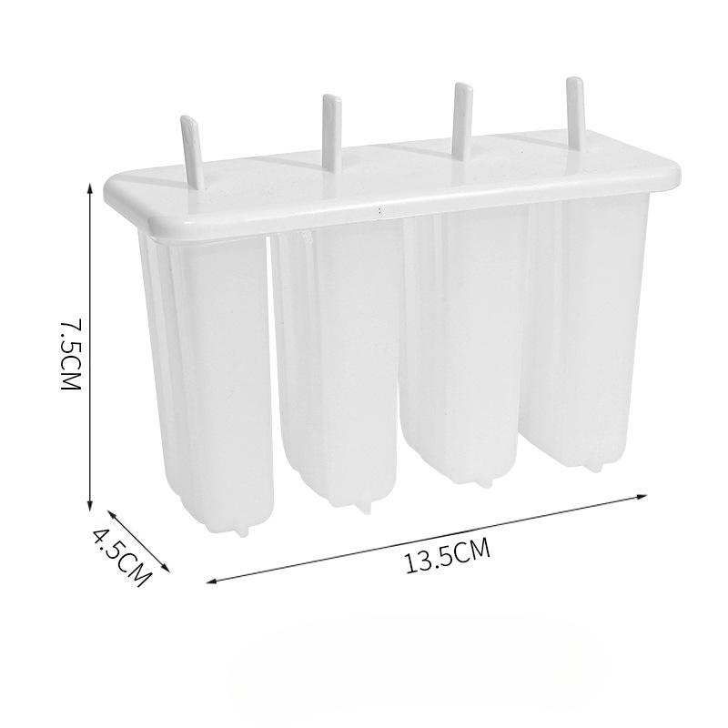 

4 старые формы для мороженого с крышкой, домашняя детская форма для мороженого, форма для мороженого своими руками Square 4 cells белый