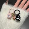 Keychain Pendant Three-dimensional Cat Bell Sound Keyring Keys Bags Phone Lanyard Versatile Hanging Ornament