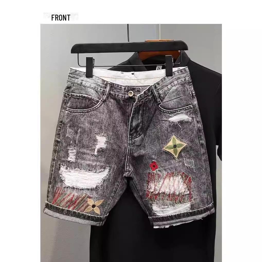 Pánské trendy džínové ležérní volné letní šortky