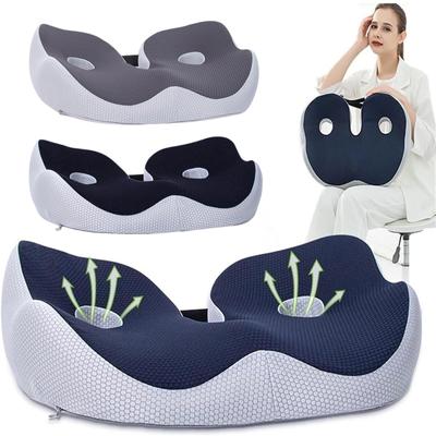 Socket Seat Cushion For Sit And Back Pain Relief, Butt, Tailbone, Hip, Hamstring, Posture Support - Memory Foam Comfort Ischial Tuberosity Pillow