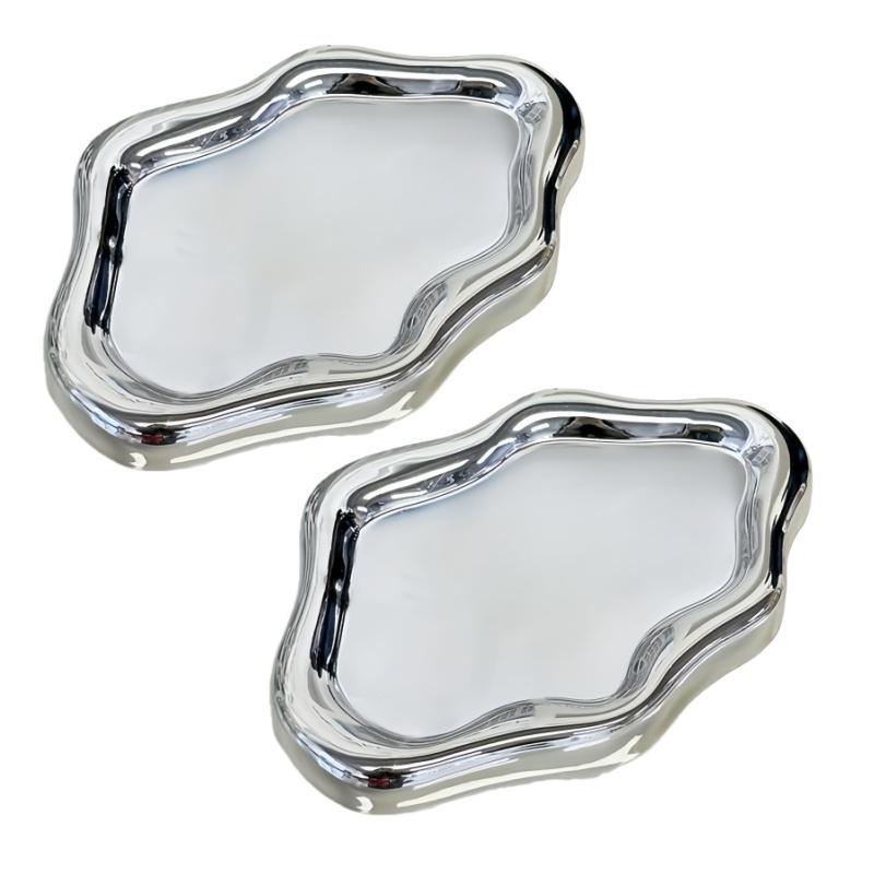 Cute Jewelry Tray Plastic Trinket Dish Vanity Organizer For Ring Earring Necklace Key Bowl Aesthetic Room Decor Desktop Storage