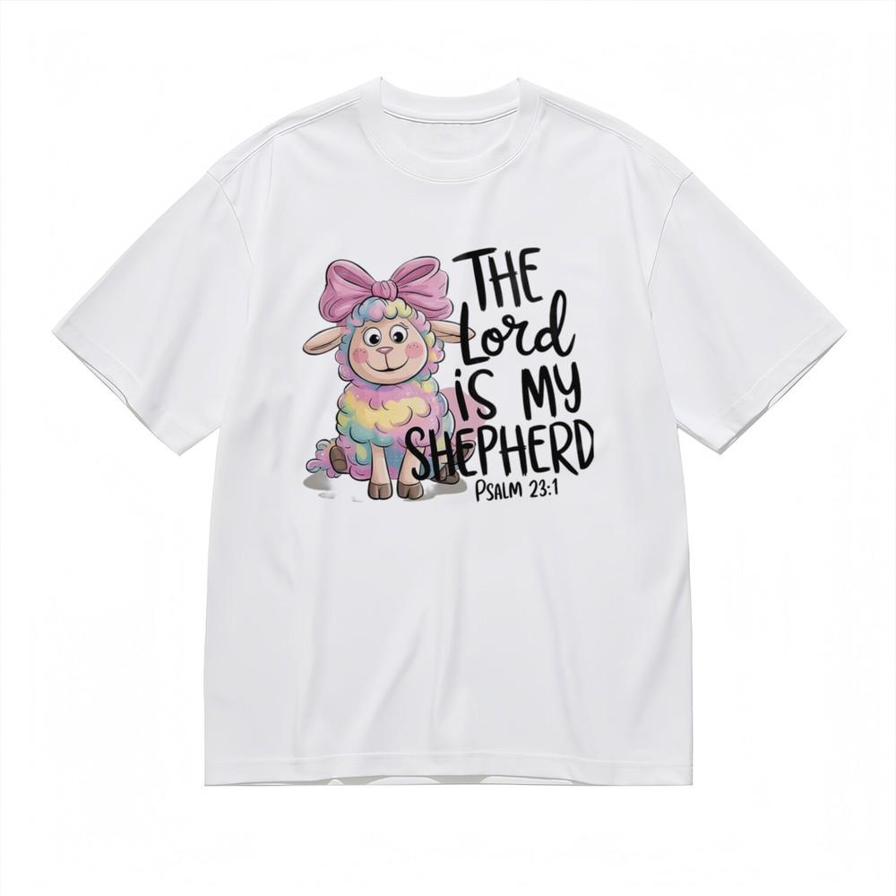 

Women s Fashion Soft Breathable Classic T-Shirt Religious Lamb Graphic Tee M